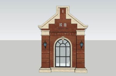 Sketchup小品模型|欧泊岗亭,英式古典风格,小品-BIM建筑网