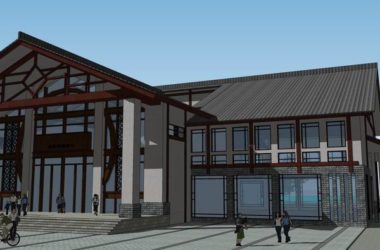 Sketchup酒店模型|多层度假酒店,中式风格-BIM建筑网