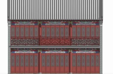 Sketchup古建筑模型|多层卷棚,中式风格 ,古建-BIM建筑网