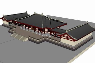 Sketchup文化模型|多层宋代博物馆,文化建筑,中式风格-BIM建筑网