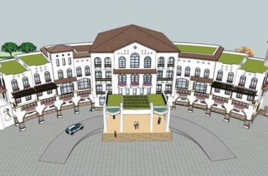 Sketchup商业模型|多层商业会所,西班牙古典风格-BIM建筑网