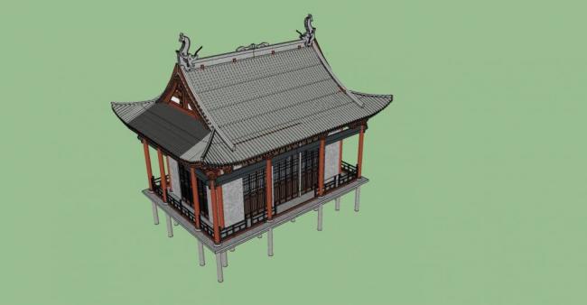 Sketchup古建筑模型|古建,阁楼,中式风格 Sketchup古建筑模型|古建,阁楼,中式风格