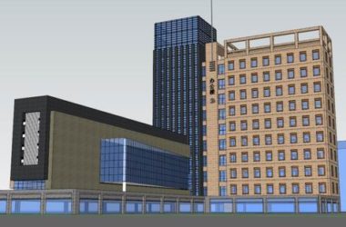 Sketchup办公模型|高层办公楼,现代风格-BIM建筑网