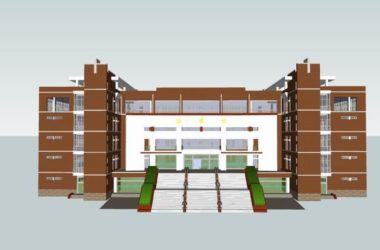 Sketchup文化模型|多层图书馆,文化建筑,古典风格-BIM建筑网