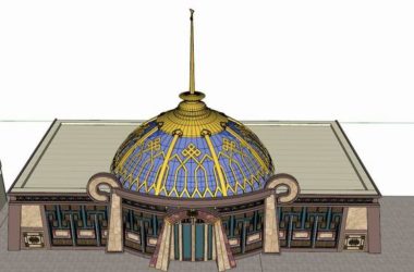 Sketchup商业模型|多层民族餐厅,商业,古典风格-BIM建筑网