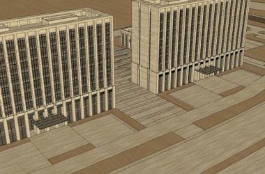Sketchup办公模型|高层办公楼,现代风格-BIM建筑网