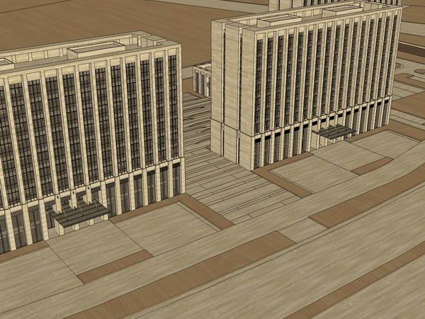 Sketchup办公模型|高层办公楼,现代风格 Sketchup办公模型|高层办公楼,现代风格