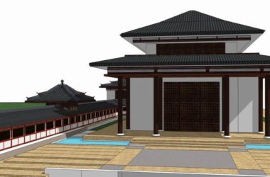 Sketchup文化模型|多层会展中心部分区块,文化建筑,中式风格-BIM建筑网