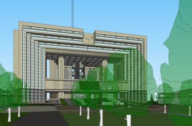 Sketchup办公模型|高层办公楼,现代风格-BIM建筑网