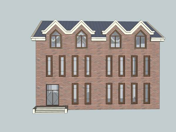 Sketchup商业模型|多层商业建筑,古典风格 Sketchup商业模型|多层商业建筑,古典风格