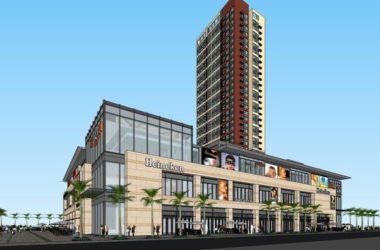 Sketchup商业模型|高层公寓住宅，商业街，现代风格-BIM建筑网