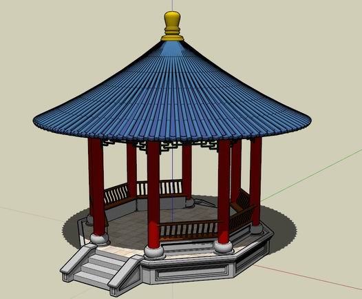 Sketchup小品模型|园亭,中式风格,小品 Sketchup小品模型|园亭,中式风格,小品