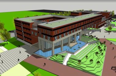 Sketchup学校模型|多层学校大学生国际交流中心,校园教育建筑,现代风格-BIM建筑网