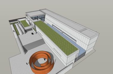 Sketchup文化模型|多层普利策基金会美术馆,文化建筑,现代风格-BIM建筑网