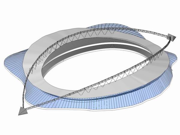 Sketchup体育馆模型|多层体育馆,现代风格 Sketchup体育馆模型|多层体育馆,现代风格