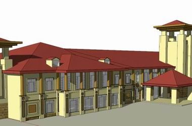 Sketchup商业模型|多层商业,古典风格-BIM建筑网