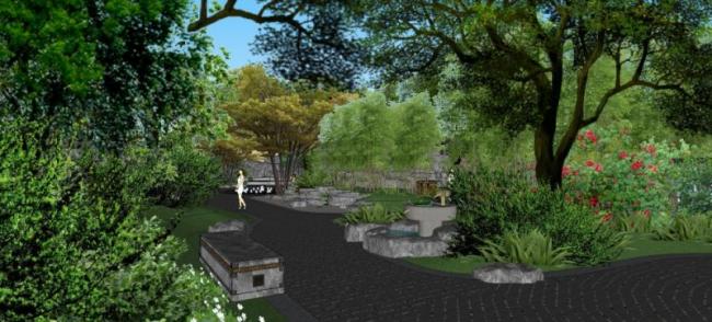 Sketchup景观模型|中式园林景观,中式风格 Sketchup景观模型|中式园林景观,中式风格