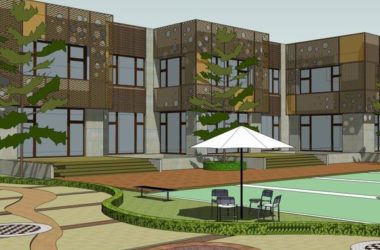 Sketchup学校模型|多层幼儿园学校,校园教育建筑,现代风格-BIM建筑网