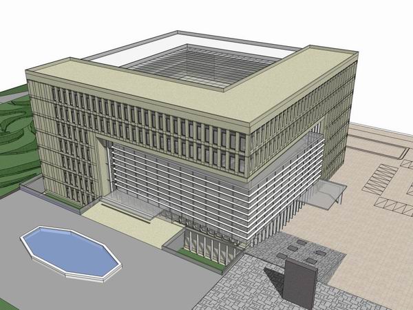 Sketchup办公模型|多层办公楼,现代风格 Sketchup办公模型|多层办公楼,现代风格