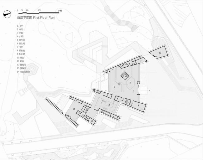BIM建筑|黄地盘上错落睁开的“折扇”:郑州建业足球小镇旅客中间 / 水石设计 BIM建筑|黄地盘上错落睁开的“折扇”:郑州建业足球小镇旅客中间 / 水石设计