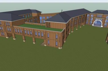 Sketchup学校模型|多层国际中小学学校,校园教育建筑,古典风格-BIM建筑网