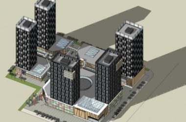 Sketchup综合体模型|多高层综合体,底层商业,住宅,现代风格-BIM建筑网