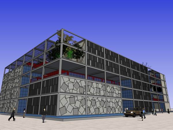 Sketchup办公模型|多层办公楼,现代风格 Sketchup办公模型|多层办公楼,现代风格