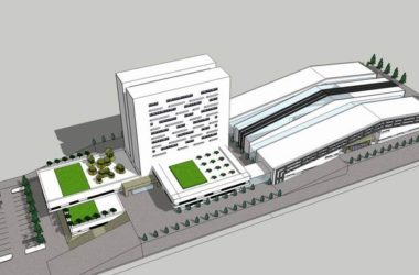 Sketchup办公模型|多层坡地办公楼,现代风格-BIM建筑网