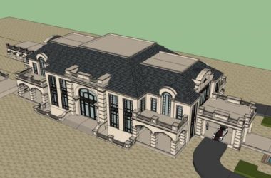 Sketchup商业模型|多层社区商业街,古典风格-BIM建筑网