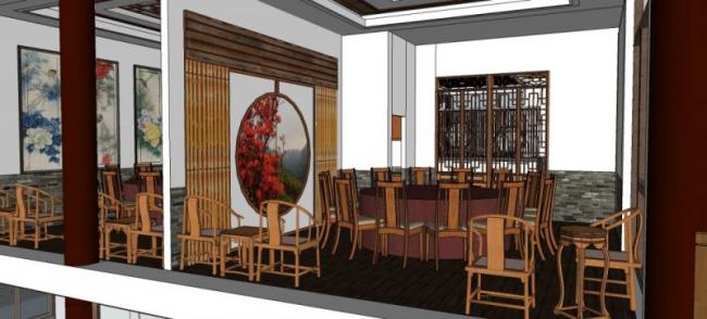 Sketchup商业模型|多层宾馆餐厅,现代风格 Sketchup商业模型|多层宾馆餐厅,现代风格