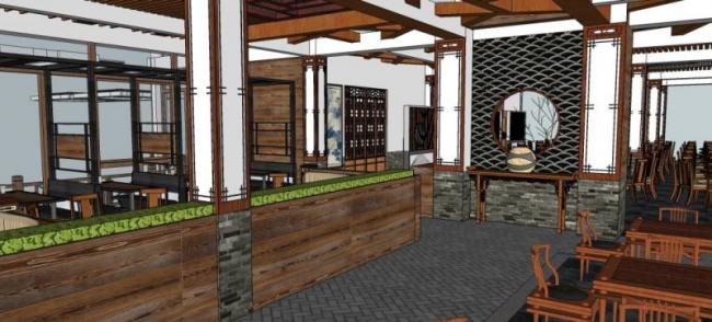 Sketchup商业模型|多层宾馆餐厅,现代风格 Sketchup商业模型|多层宾馆餐厅,现代风格