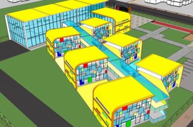 Sketchup学校模型|多层幼儿园学校,校园教育建筑,现代风格-BIM建筑网
