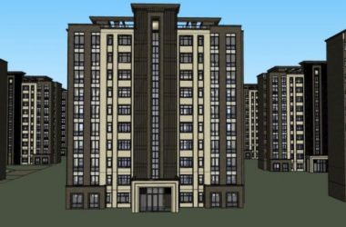 Sketchup住宅模型|小高层住宅,居住建筑,古典风格-BIM建筑网