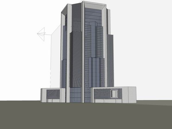 Sketchup办公模型|高层办公楼,现代风格 Sketchup办公模型|高层办公楼,现代风格