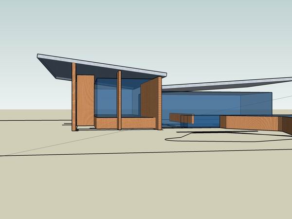 Sketchup住宅模型|多层住宅会所,现代风格 Sketchup住宅模型|多层住宅会所,现代风格