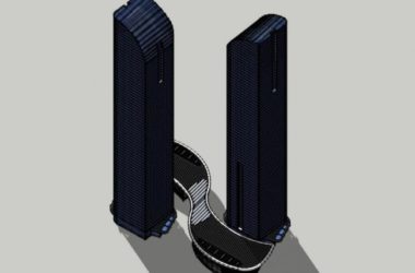 Sketchup办公模型|超高层办公楼,现代风格-BIM建筑网