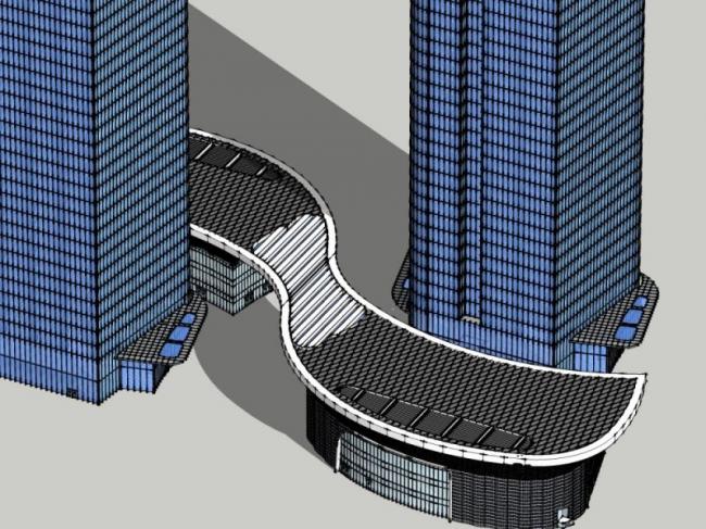 Sketchup办公模型|超高层办公楼,现代风格 Sketchup办公模型|超高层办公楼,现代风格
