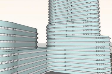 Sketchup住宅模型|超高层住宅,底层商业,现代风格-BIM建筑网