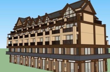 Sketchup商业模型|多层商业街,古典风格-BIM建筑网