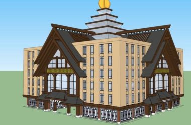 Sketchup商业模型|多层商业建筑,会所,古典风格-BIM建筑网