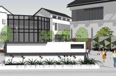 Sketchup商业模型|多层商业街,现代中式风格-BIM建筑网