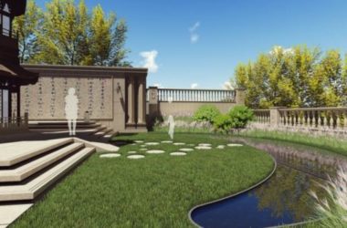 Sketchup景观模型|别墅景观,古典风格-BIM建筑网