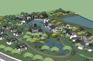 Sketchup文化模型|多层园林博览会,文化建筑,中式风格-BIM建筑网