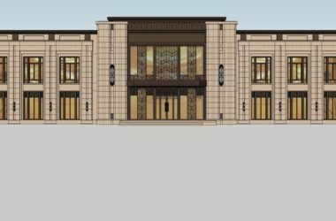 Sketchup住宅模型|多屋会所方案,住宅,古典风格-BIM建筑网