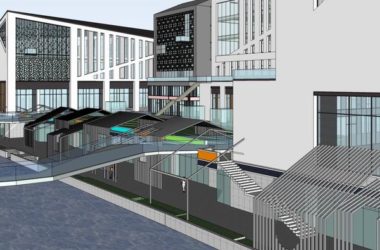 Sketchup商业模型|多层商业街,现代中式风格-BIM建筑网