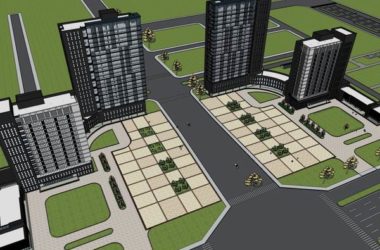Sketchup办公模型|高层办公楼,现代风格-BIM建筑网