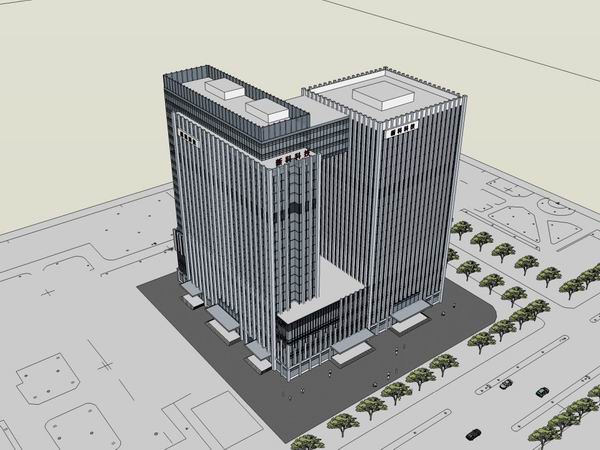 Sketchup办公模型|高层办公楼,现代风格 Sketchup办公模型|高层办公楼,现代风格