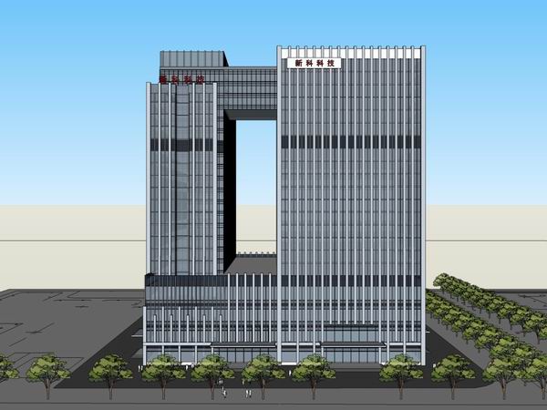 Sketchup办公模型|高层办公楼,现代风格 Sketchup办公模型|高层办公楼,现代风格