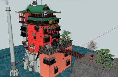 Sketchup古建筑模型|多层寺庙,中式风格,古庙古寺,古建-BIM建筑网