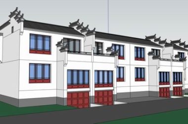 Sketchup住宅模型|多层住宅,花园洋房,中式风格-BIM建筑网